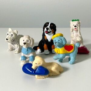 Vintage 90s MEG Puppy in My Pocket Set of 6 (33Y)